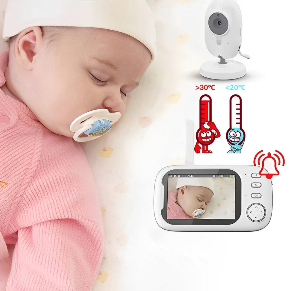 Video Baby Monitor Night Vision and Temperature Monitoring